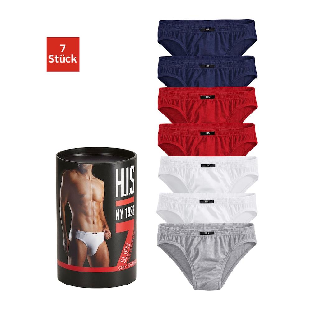 H.I.S Slip »Unterhosen für Herren« (Dose 7 St.) aus Baumwoll-Mix in einer Dose verpackt online bestellen