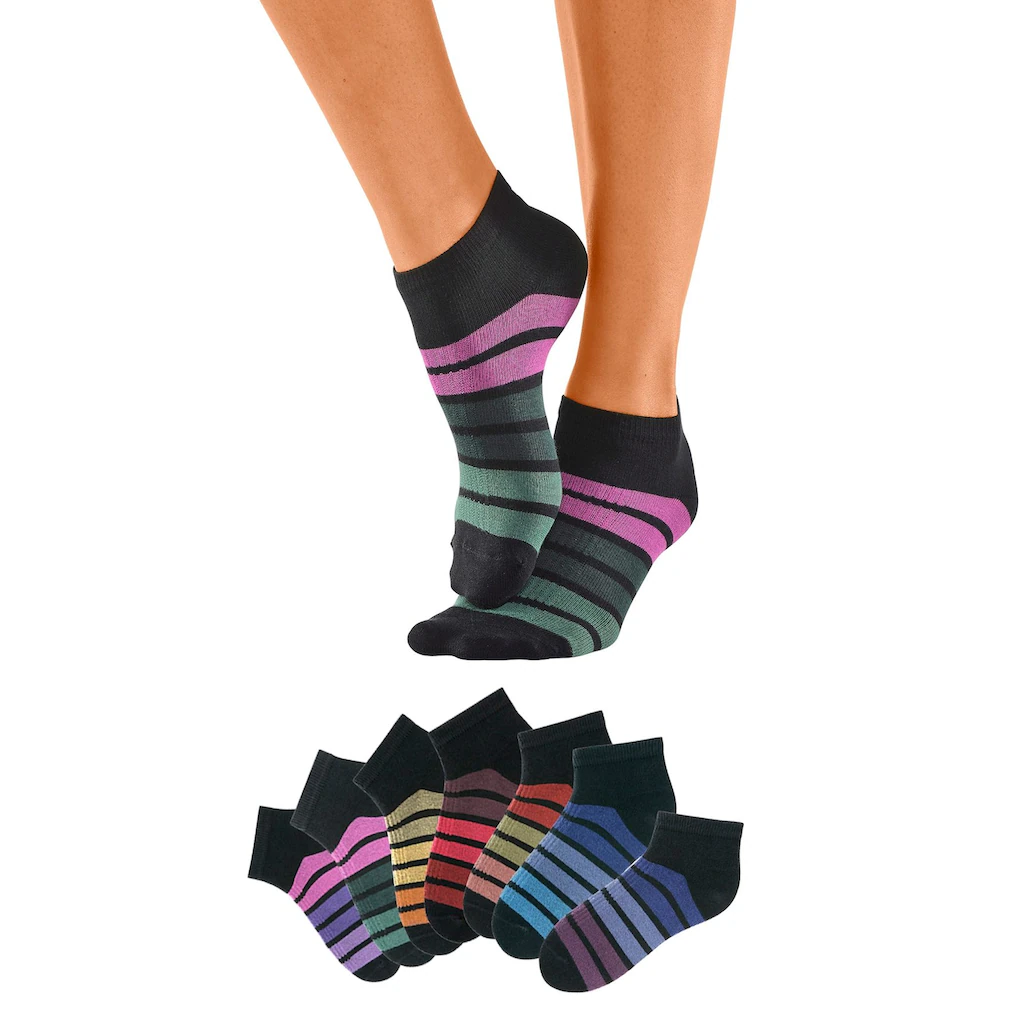 H.I.S Sneakersocken (Packung 7 Paar) Mit Bunten Ringeln Kaufen