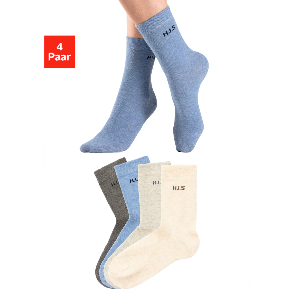 H.I.S Socken (Packung 4 Paar) ohne einschneidendes Bündchen online kaufen