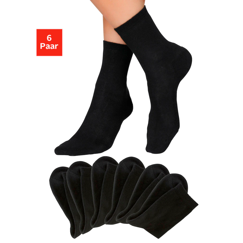 H.I.S Socken (Packung 6 Paar) Mit Bequemem Frottee ▷ Für