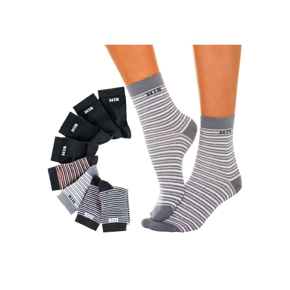 H.I.S Socken (Packung 8 Paar) Geringelt Und Unifarben Online Kaufen