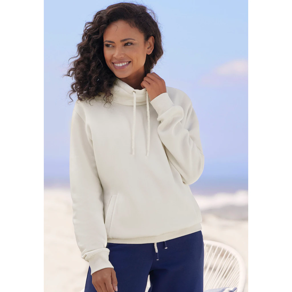 H.I.S Sweatshirt (1 tlg.) mit Stehkragen und Bindeband