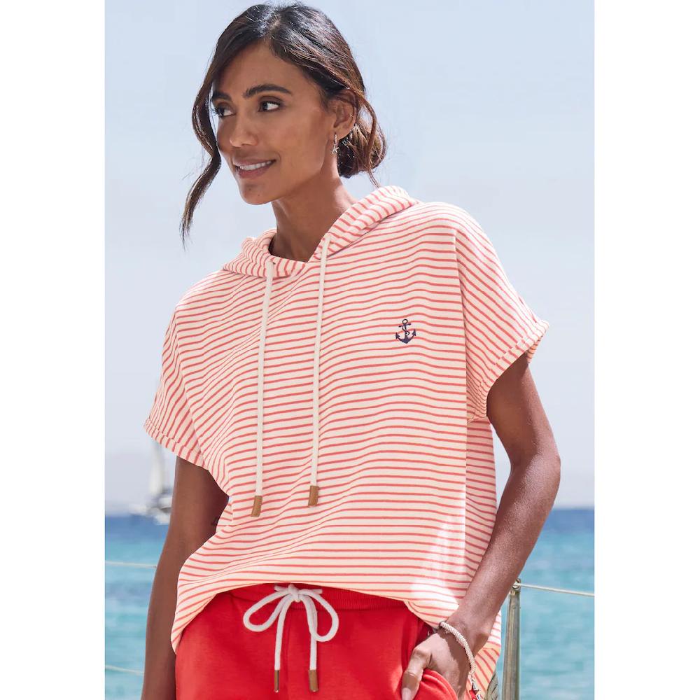 H.I.S Sweatshirt gestreift und mit Kapuze Loungewear