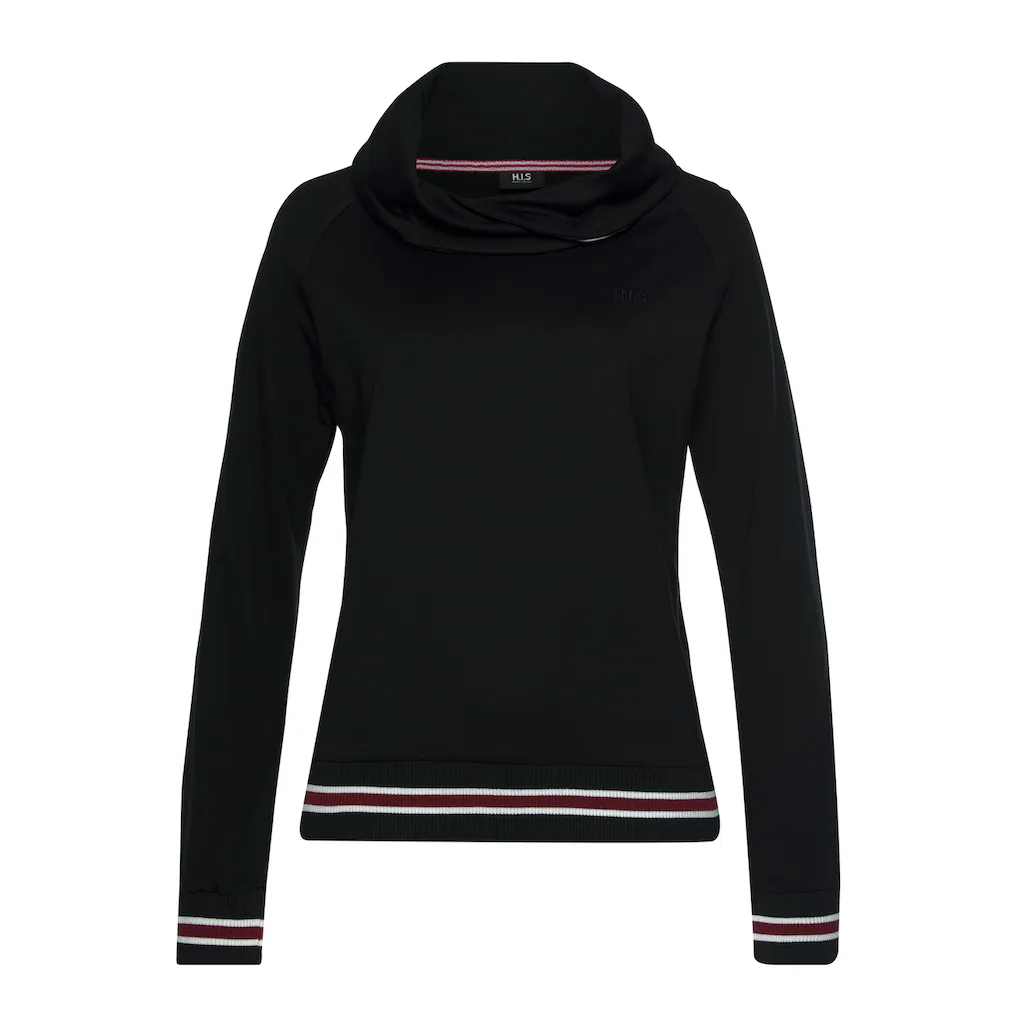 H.I.S Sweatshirt Mit Geringelte Rippbündchen Loungewear Loungeanzug