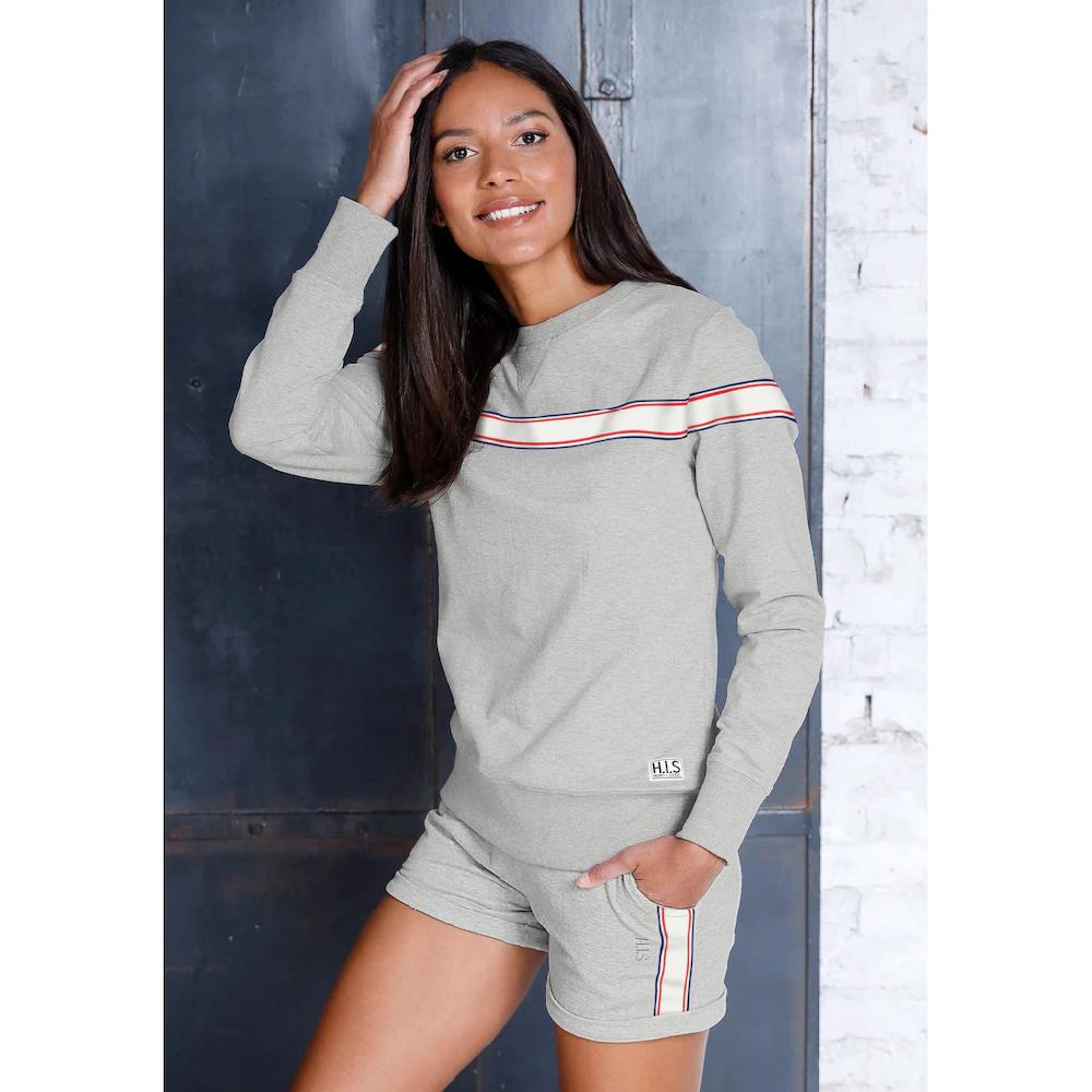 H.I.S Sweatshirt Mit Gestreiftem Tape Loungewear Loungeanzug