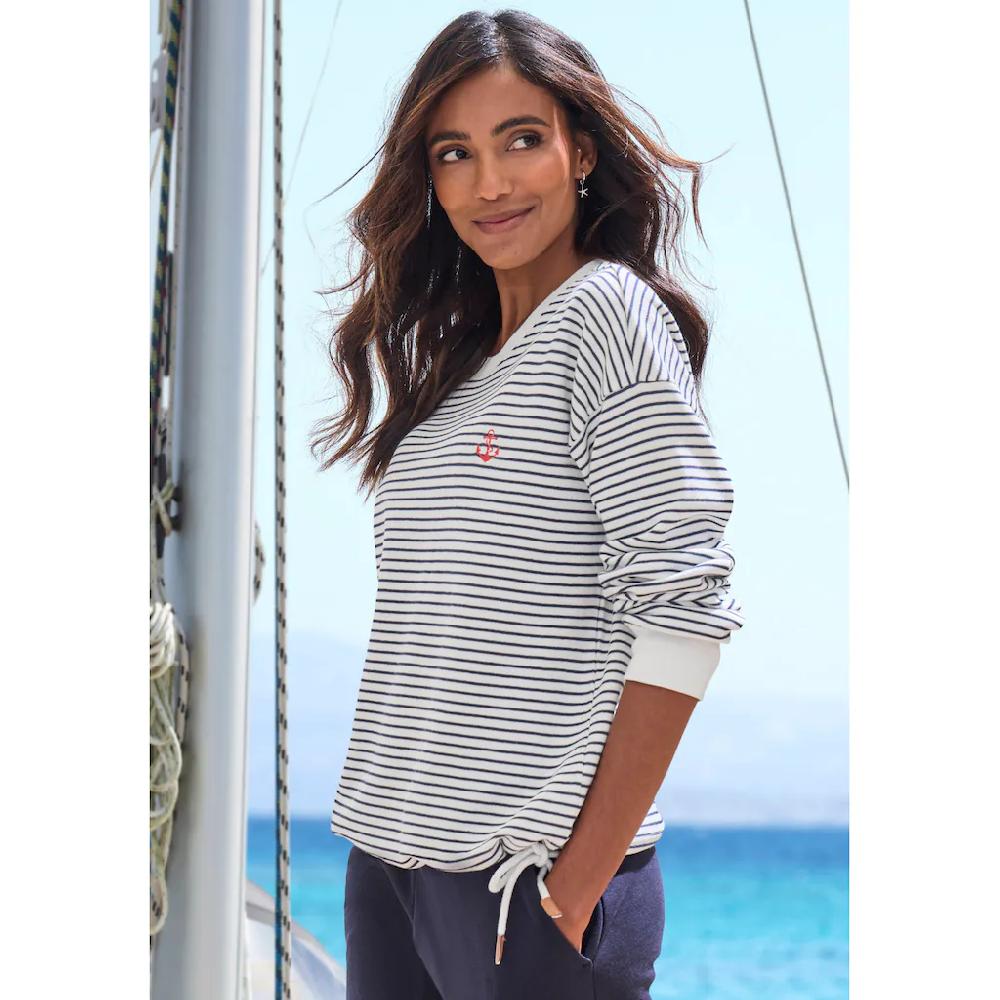 H.I.S Sweatshirt mit Kordelzug am Saum Loungewear