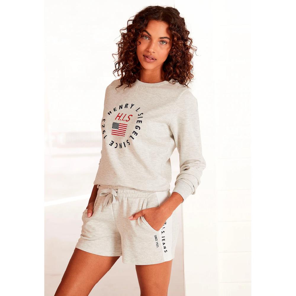 H.I.S Sweatshirt mit Logodruck Loungeanzug