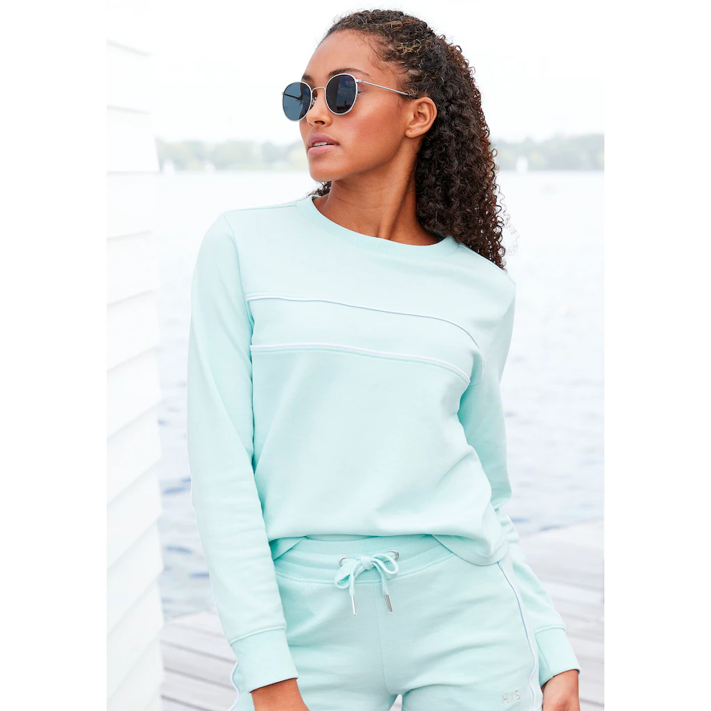 H.I.S Sweatshirt mit Piping Loungeanzug