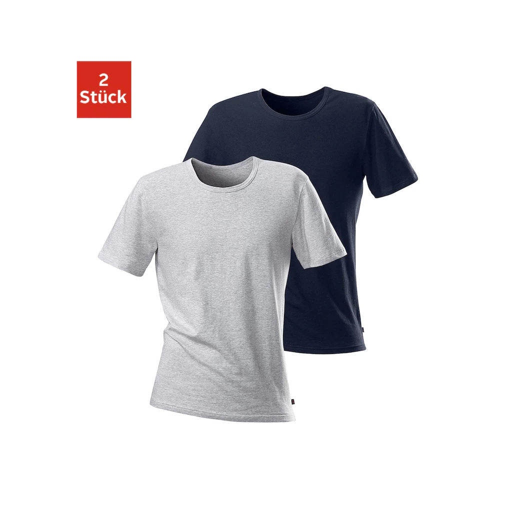 H.I.S T-Shirt (2er-Pack) mit Rundhalsausschnitt perfekt als Unterziehshirt