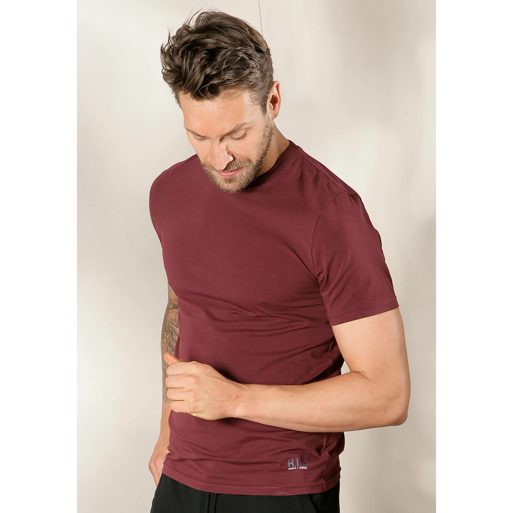 H.I.S T-Shirt »Unterziehshirt Mit Rundhals« (3er-Pack) Aus Baumwoll-Mix