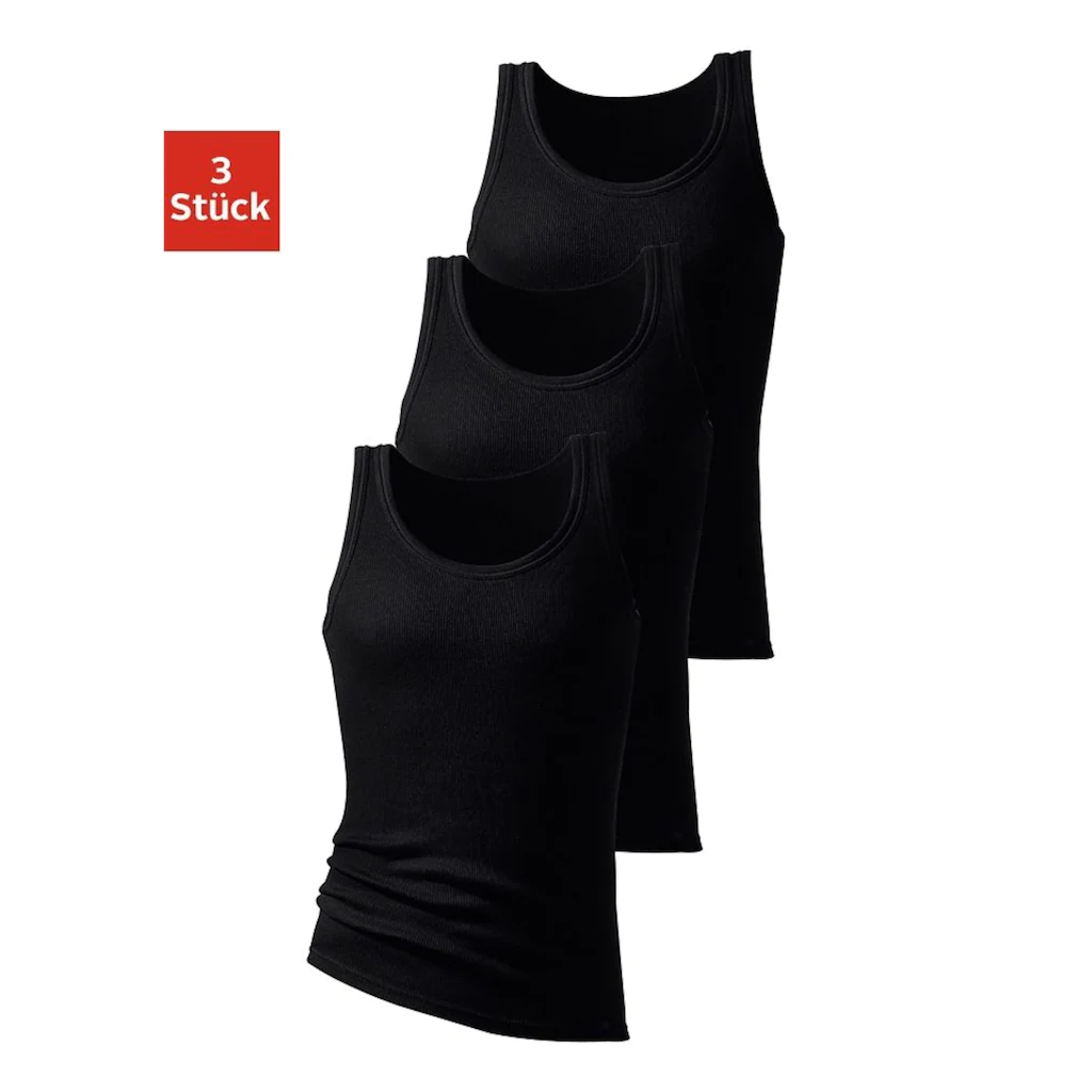 H.I.S Unterhemd »Doppelripp Tanktop« (3 St.) ohne Seitennähte kaufen