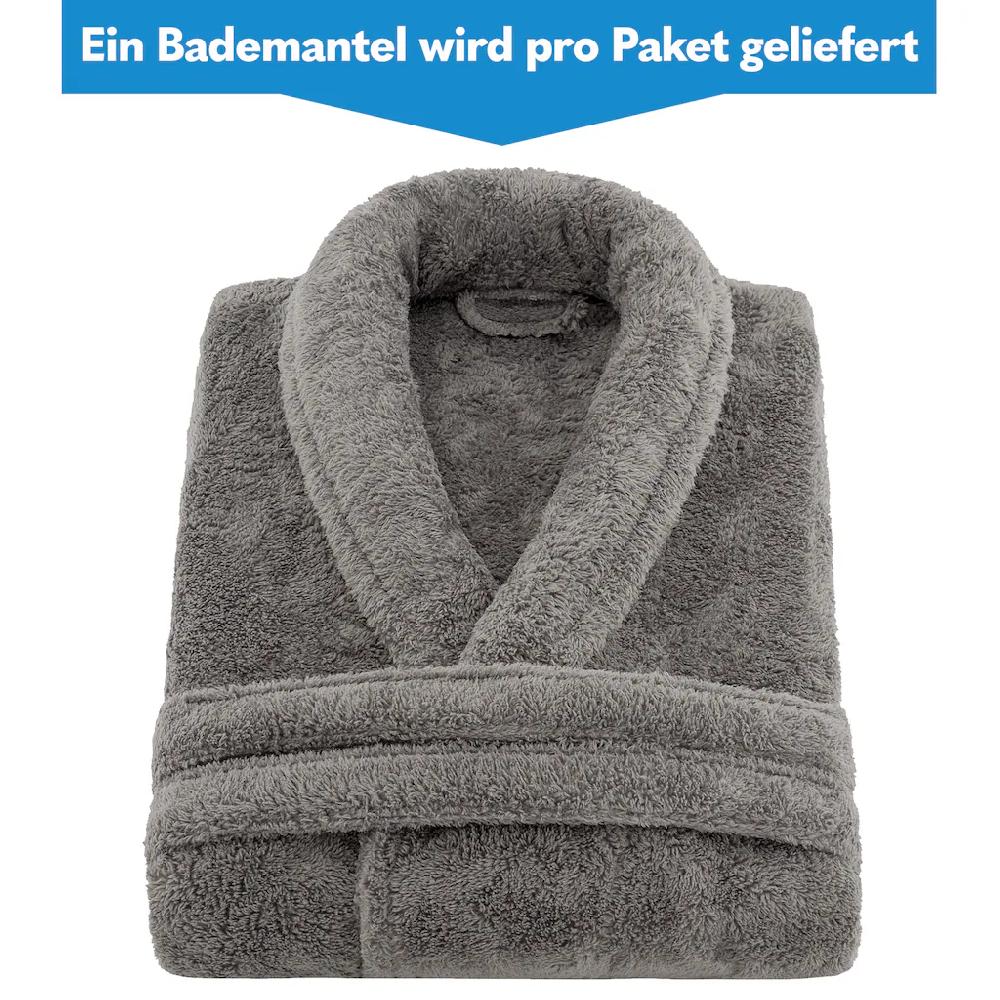 HAMMETEX Bademantel »Bademantel Unisex Ultraweicher & Flauschiger Fleecemantel« (Packung) Ideal Für Sauna & Spa Hotelbademantel Morgenmantel