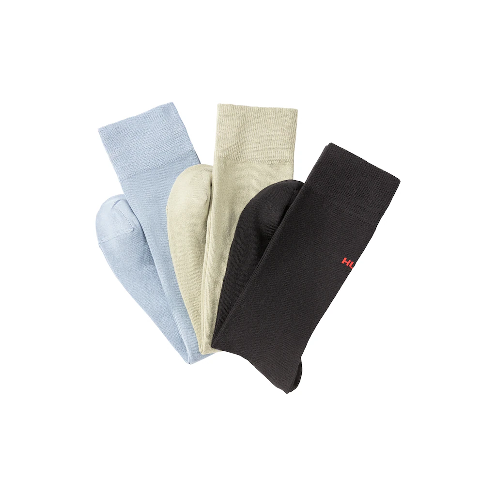 HUGO Underwear Businesssocken »3P RS UNI CC« (Packung 3 Paar 3er Pack) Mit Kontrastfarbenen HUGO Logo-Schriftzug ▷ Für