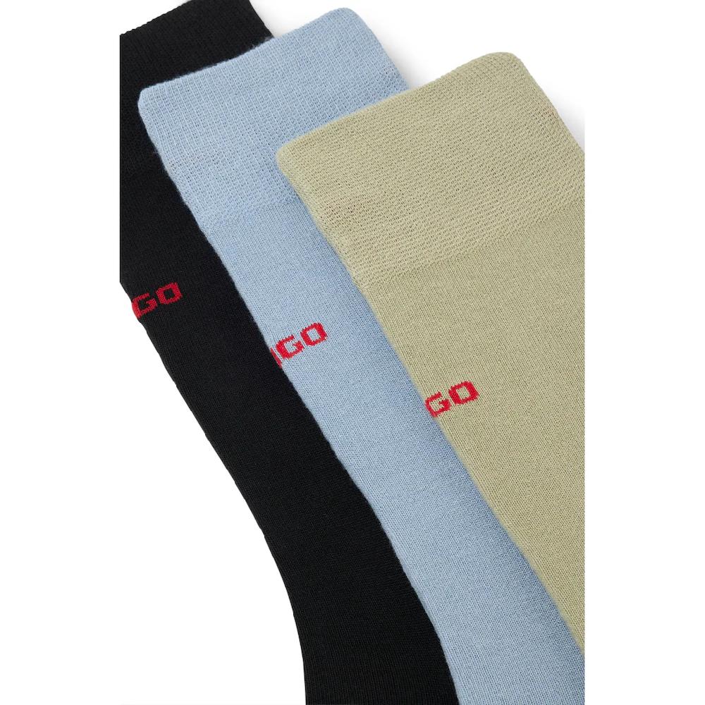 HUGO Underwear Businesssocken »3P RS UNI CC« (Packung 3 Paar 3er Pack) Mit Kontrastfarbenen HUGO Logo-Schriftzug ▷ Für