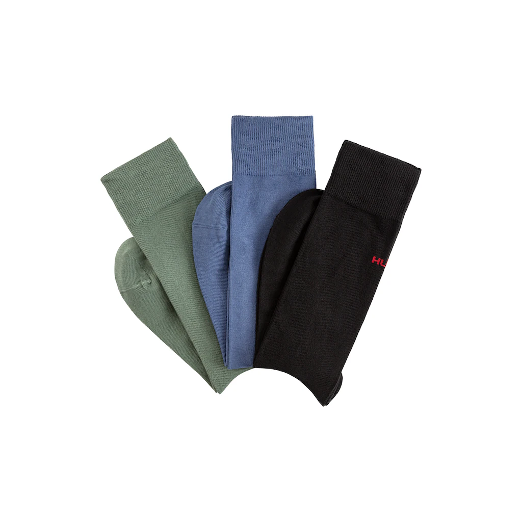 HUGO Underwear Businesssocken »3P RS UNI COLORS CC« (Packung 3 Paar 3er) mit Hugo Boss Logo-Schriftzug online bestellen