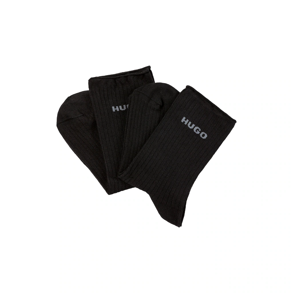 HUGO Underwear Freizeitsocken »2P QS FINE RIB CC« mit großem Logo kaufen