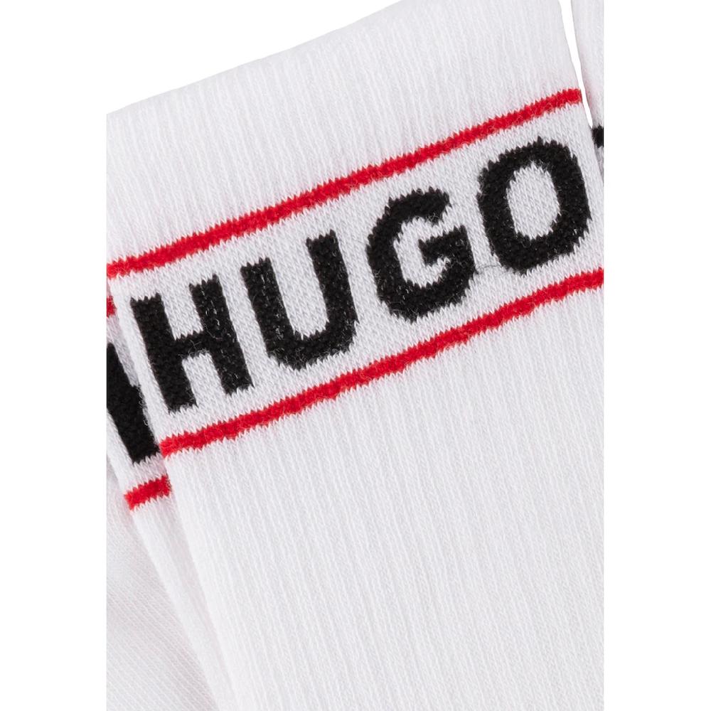 HUGO Underwear Freizeitsocken »3P QSRIB SPORTY CC W« (Packung 3 Paar 3er) Mit Kontrastfarbenem Logodetail
