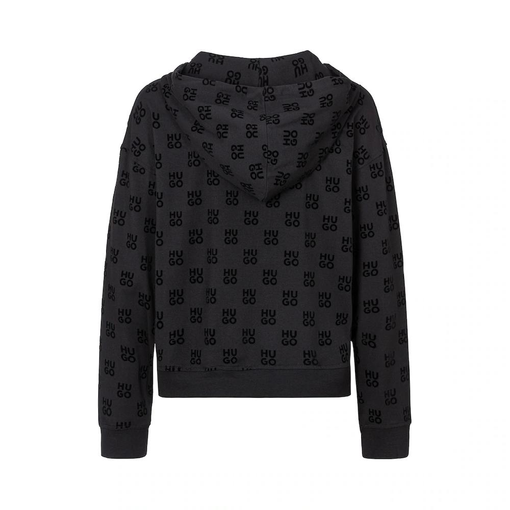 HUGO Underwear Kapuzensweatjacke »FLOKKI_HODDED« Mit Allover Flock-Print
