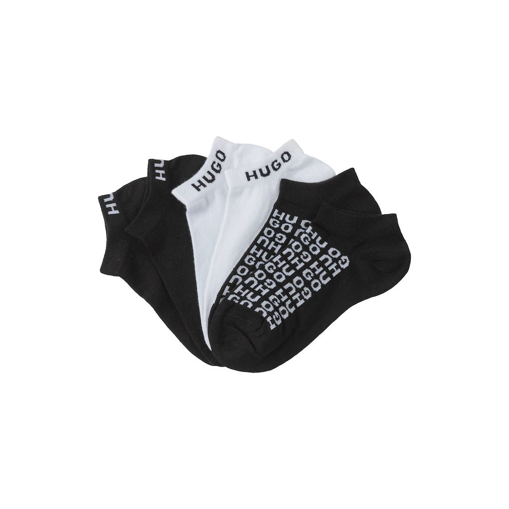 HUGO Underwear Socken »3P AS AO LOGO CC« (Packung 3 Paar 3er Pack) mit kontrastfarbenen Logoschriftzug