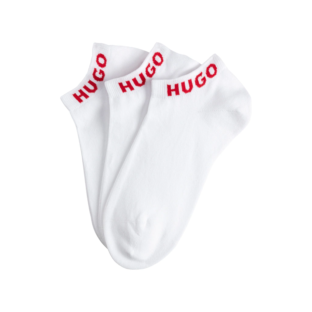 HUGO Underwear Socken »3P AS UNI CC W« (Packung 3 Paar 3er) mit kontrastfarbenen Logoschriftzug