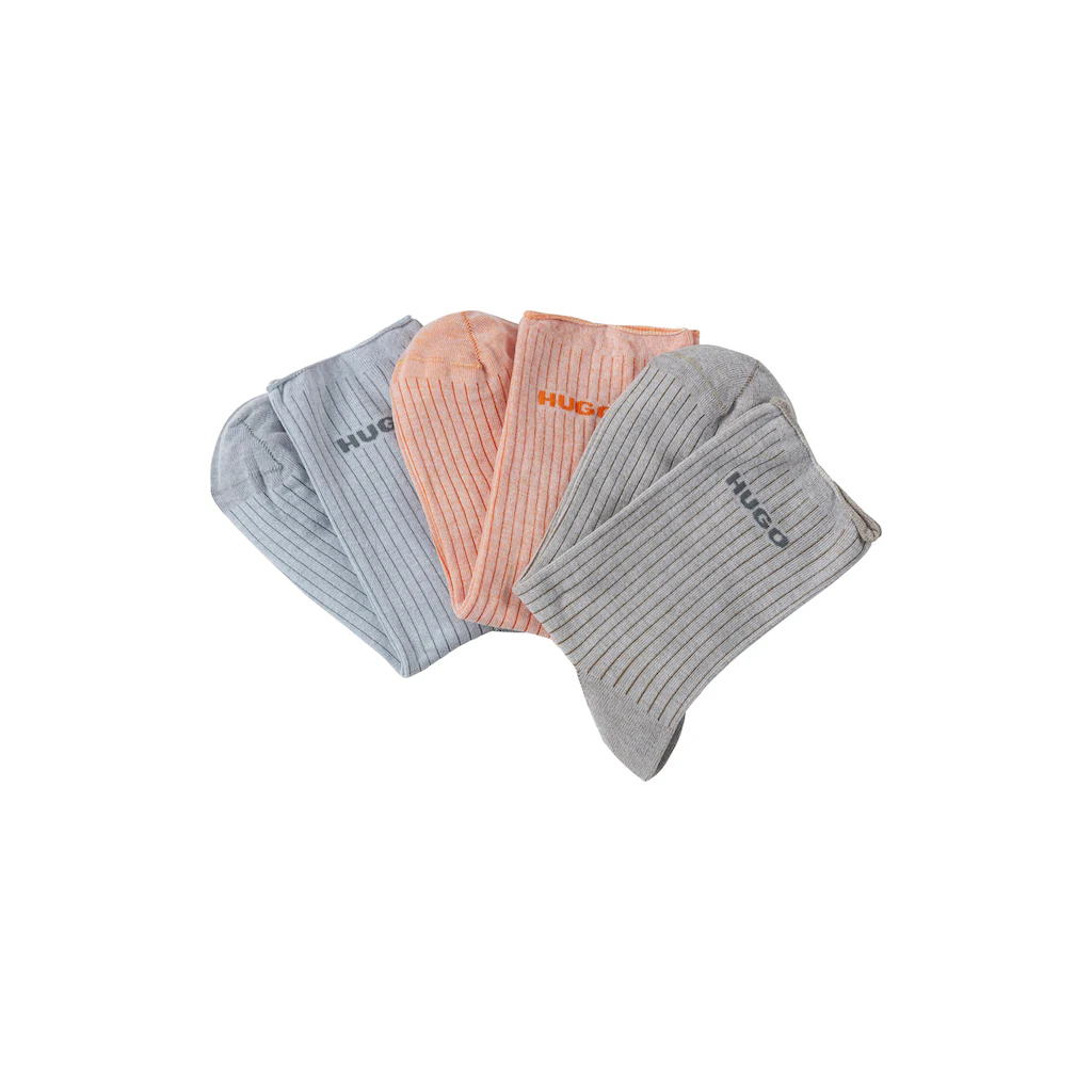 HUGO Underwear Socken »3P QS WASHED CC W« (Packung 3 Paar 3er Pack) mit Markenschriftzug
