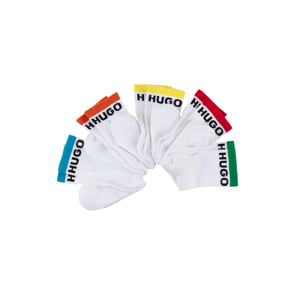 HUGO Underwear Socken »5P QS RAINBOW CC W« (Packung 5 Paar 5er) mit kontrastfarbenen Streifen