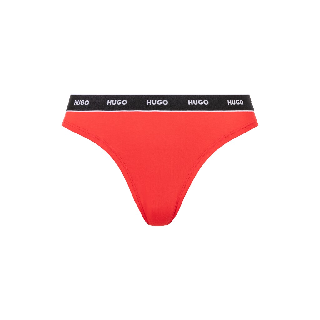 HUGO Underwear T-String »TRIPLET THONG STRIPE« (Packung 3 St. 3) Mit Logoschriftzug Auf Dem Bund Online Bestellen