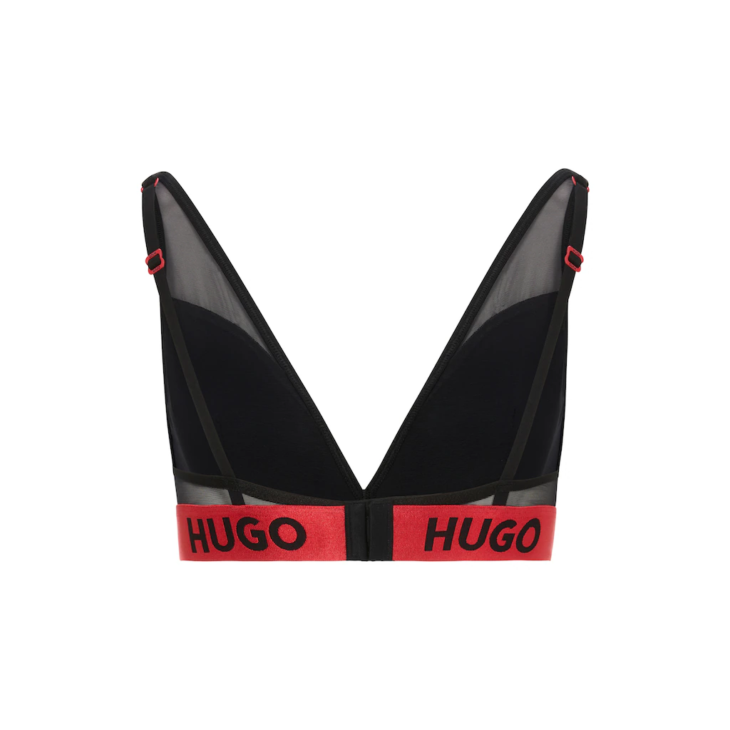 HUGO Underwear Triangel-BH Aus Stretch-Samt Und Mesh ▷ Für