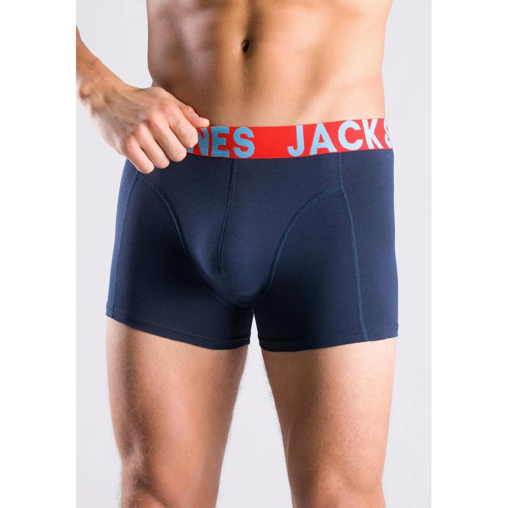 Jack & Jones Boxer »JACCRAZY SOLID« (Packung 3 St.) Mit Modisch Buntem Webbund Bestellen