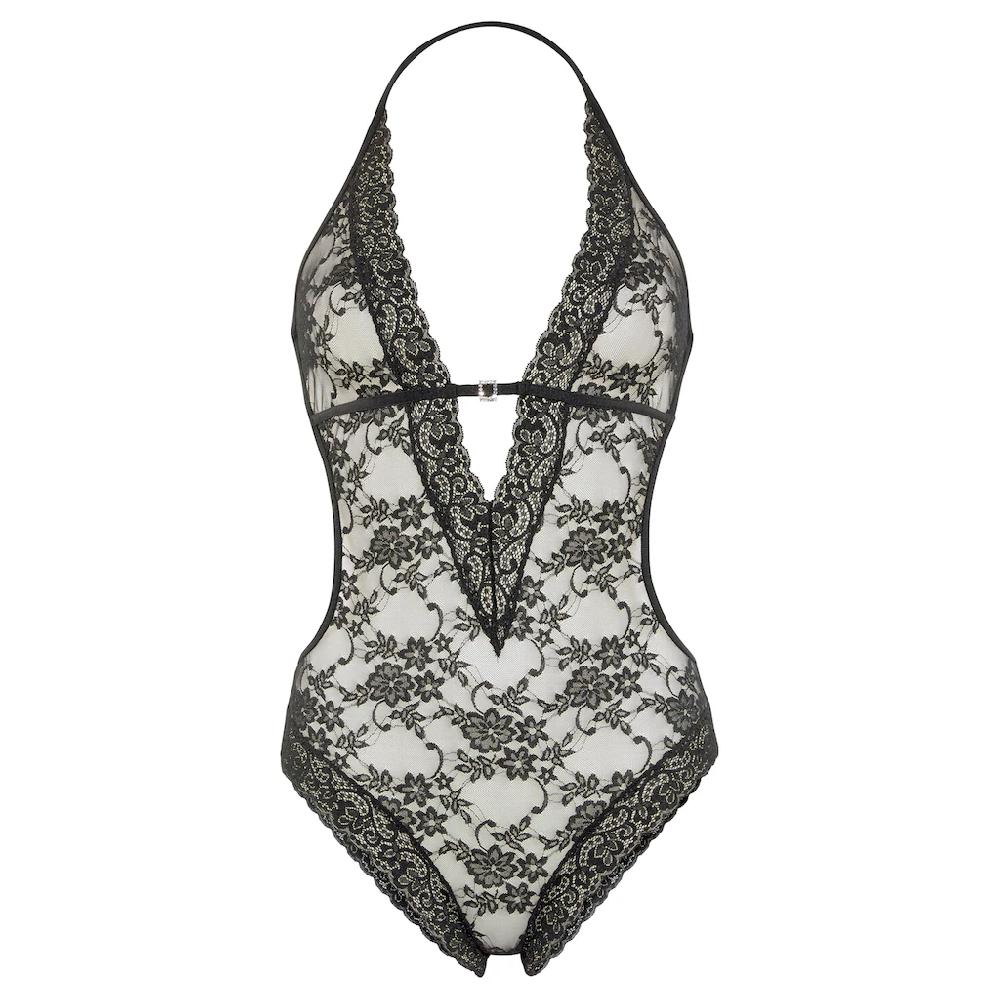 JETTE Body Aus Floraler Spitze Mit Glitzeraccessoire Sexy Dessous Reizwäsche Kaufen