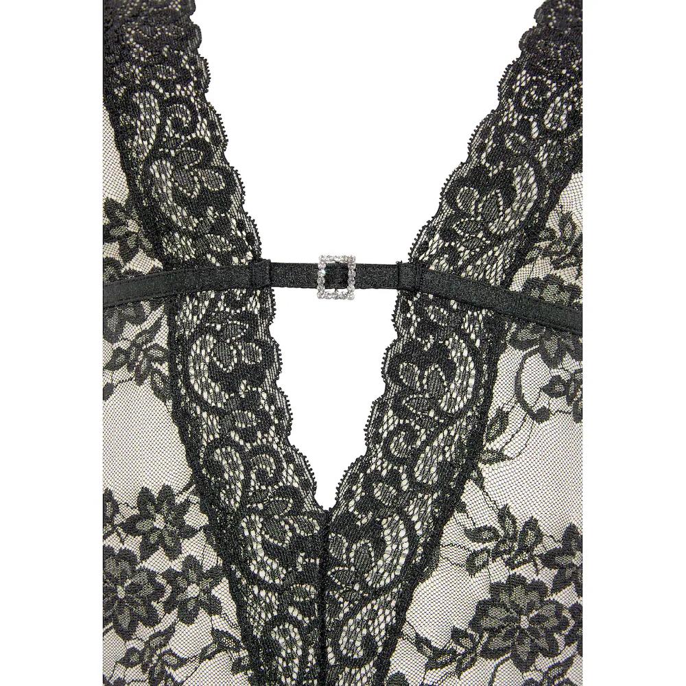 JETTE Body Aus Floraler Spitze Mit Glitzeraccessoire Sexy Dessous Reizwäsche Kaufen