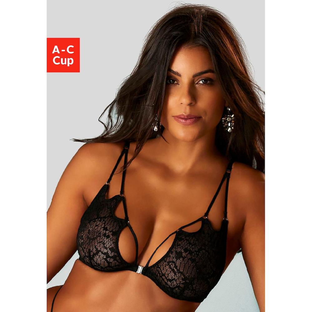 JETTE Bügel-BH aus transparentem Netzmaterial mit Bänder-Look online bestellen