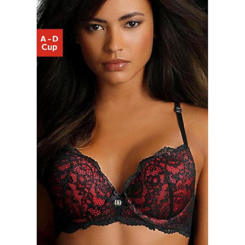 JETTE Push-up-BH mit raffinierten Trägern in Bänder-Optik sexy Dessous online kaufen