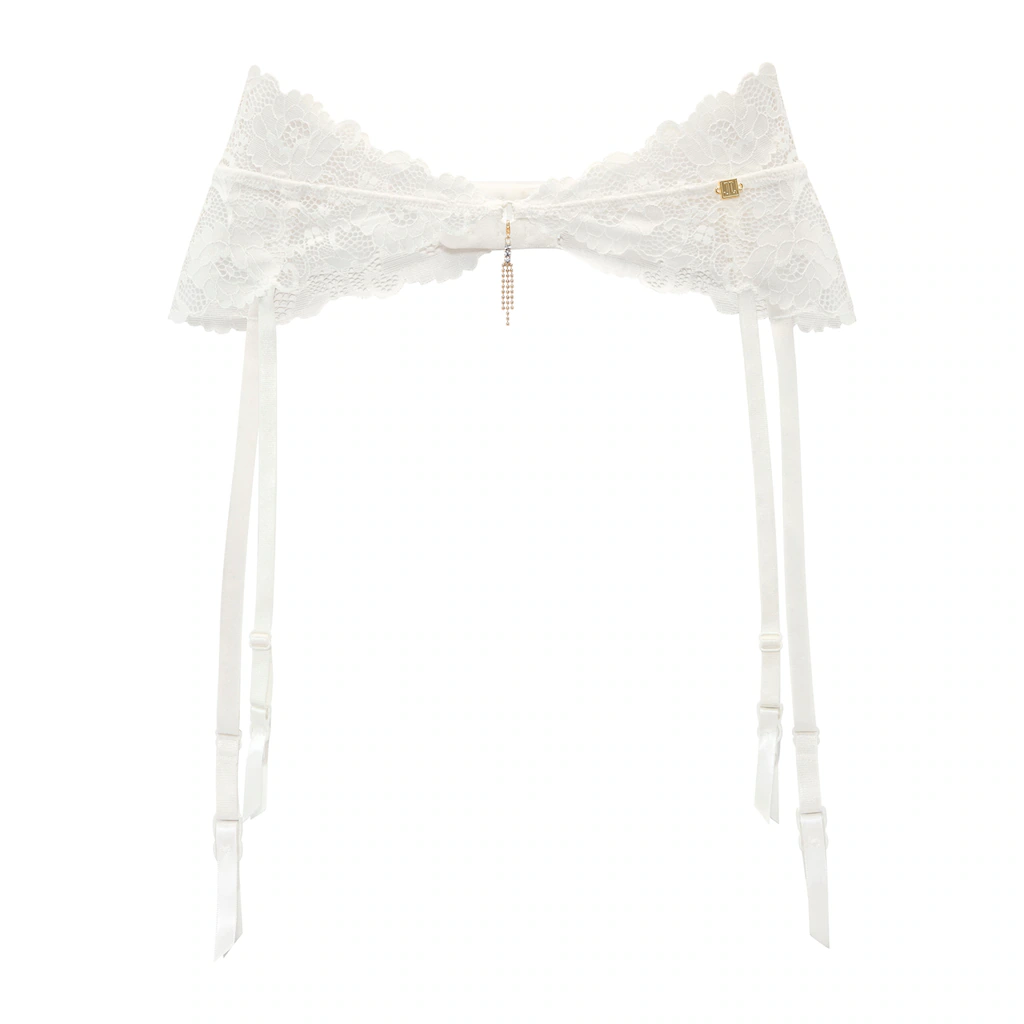 JETTE Strapsgürtel Aus Floraler Spitze Mit Extravagantem Glitzeraccessoire Sexy Dessous Online Kaufen