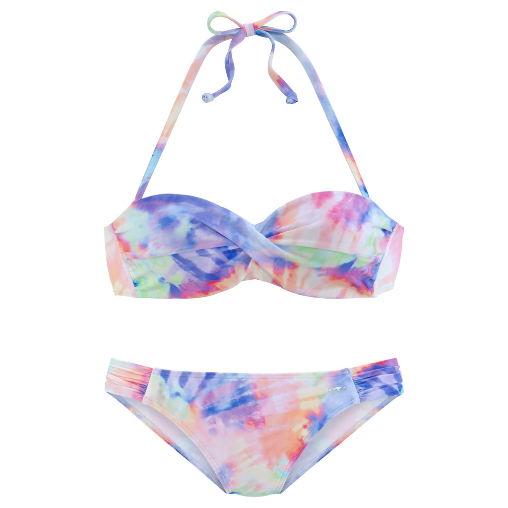 KangaROOS Bügel-Bandeau-Bikini Bedruckt Abnehmbare Träger Wattierte Cups Online Bestellen