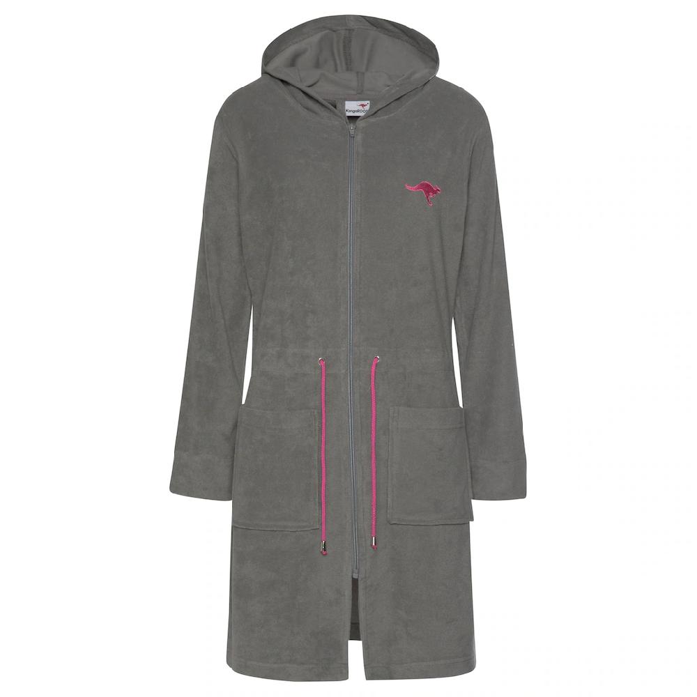 KangaROOS Damenbademantel »Kira Ideal Für Sauna & Spa Hotelbademantel Morgenmantel« (1 St.) Mit Bindekordel Kurz Bademäntel Für Damen XS-3XL