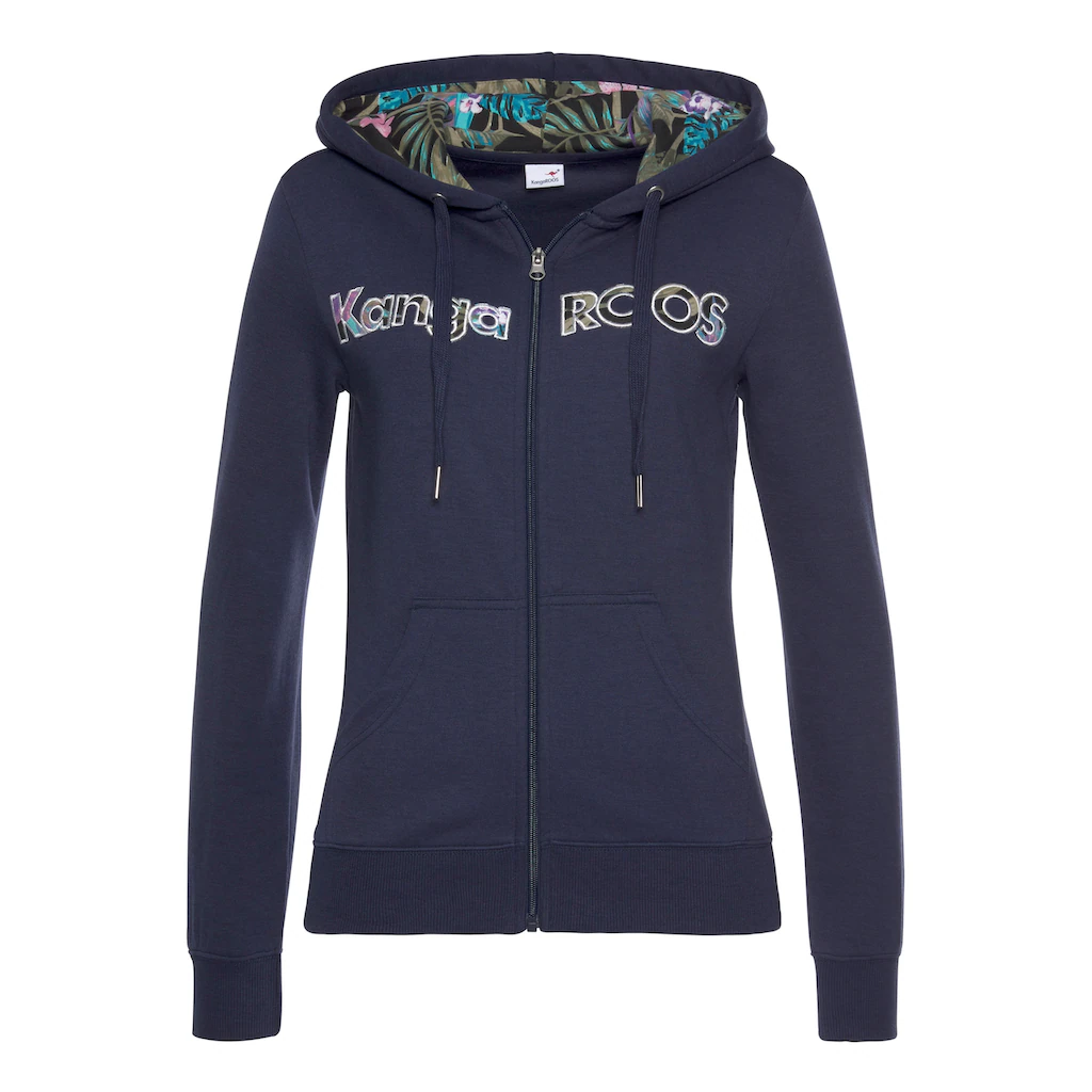 KangaROOS Kapuzensweatjacke Mit Aufwendiger KangaROOS Stickerei Loungeanzug