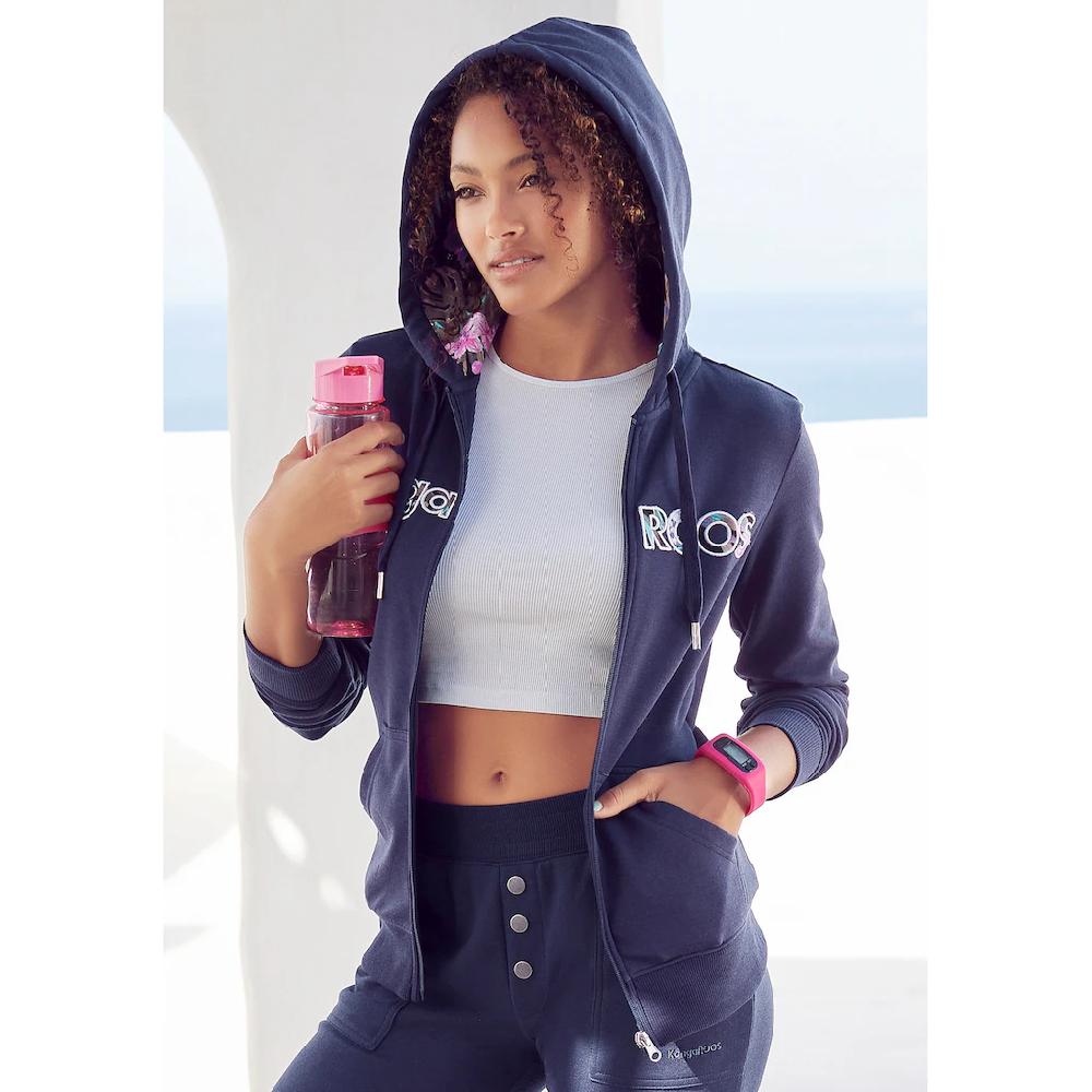 KangaROOS Kapuzensweatjacke mit aufwendiger KangaROOS Stickerei Loungeanzug