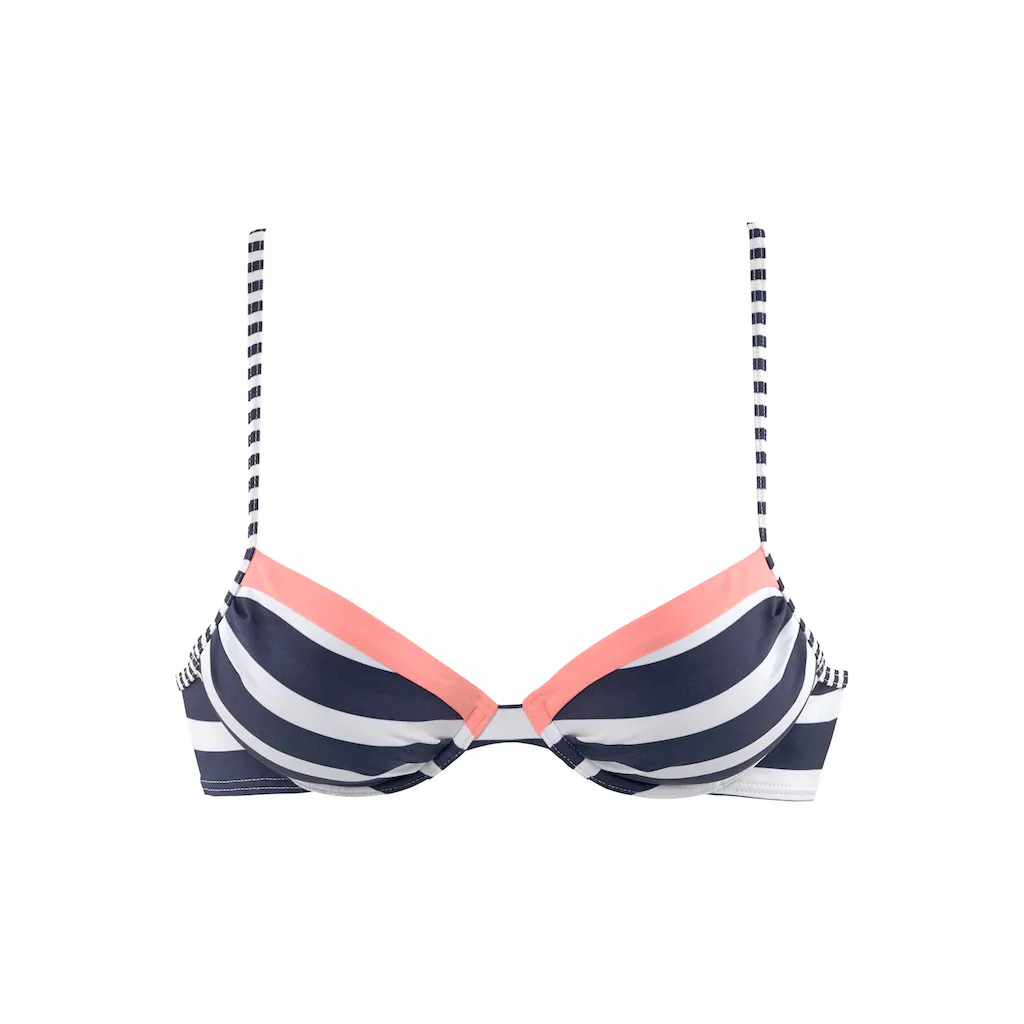 KangaROOS Push-Up-Bikini-Top »Anita« Im Sportlichen Blockstreifendesign Online Bestellen