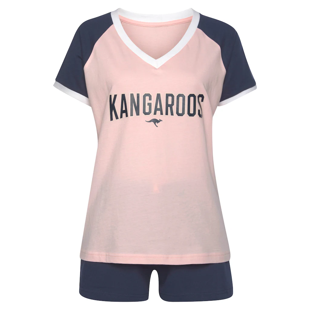 KangaROOS Shorty (2 Tlg.) Mit Kontrastfarbenen Raglanärmeln Online Bestellen