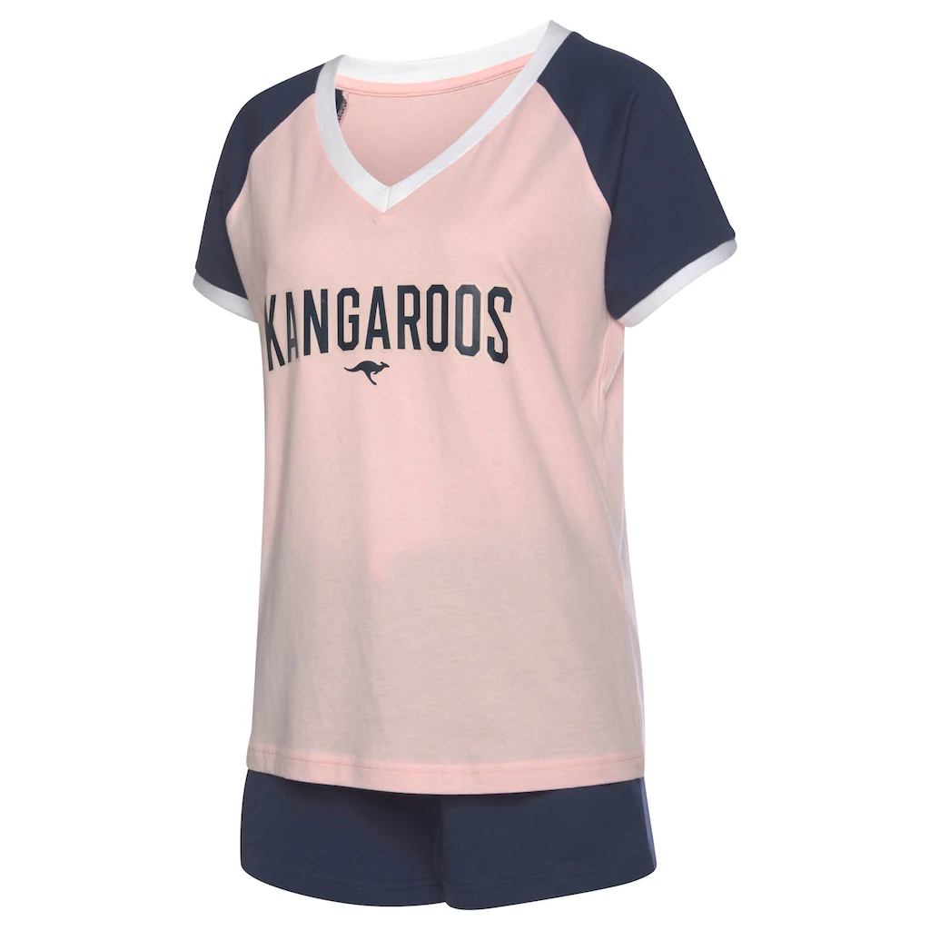 KangaROOS Shorty (2 Tlg.) Mit Kontrastfarbenen Raglanärmeln Online Bestellen