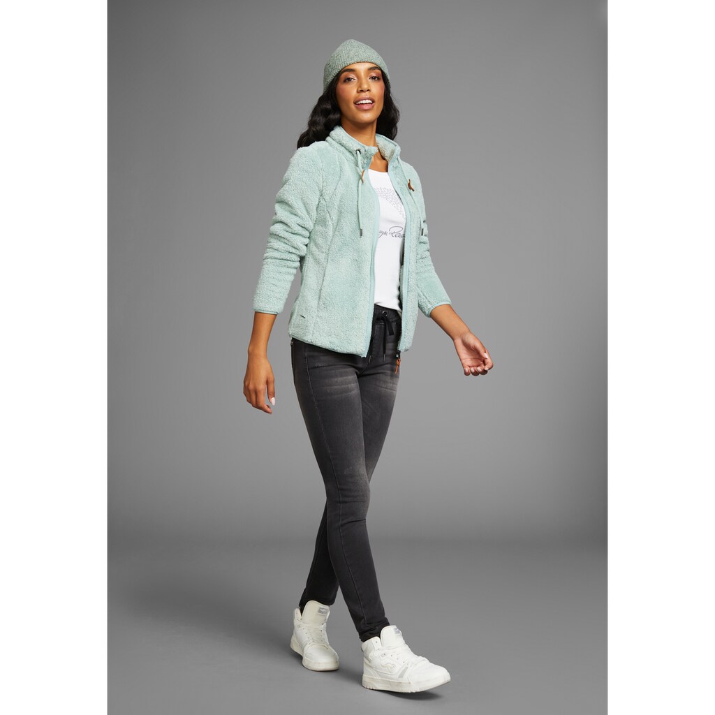 KangaROOS Sweatjacke Aus Flauschigem Teddy-Fleece