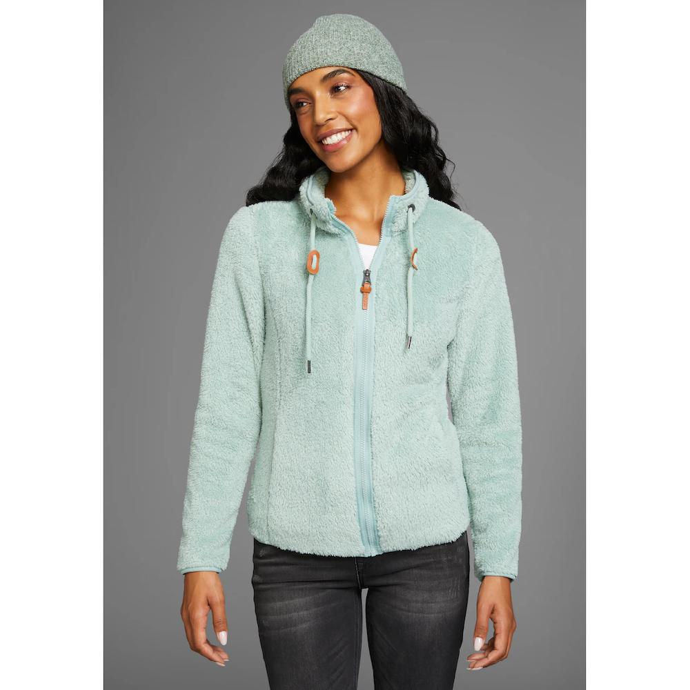 KangaROOS Sweatjacke aus flauschigem Teddy-Fleece