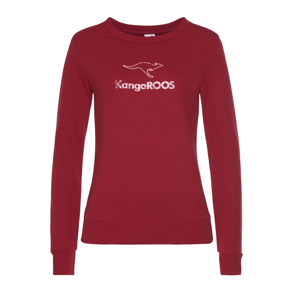KangaROOS Sweatshirt Mit Kontrastfarbenem Logodruck Loungeanzug