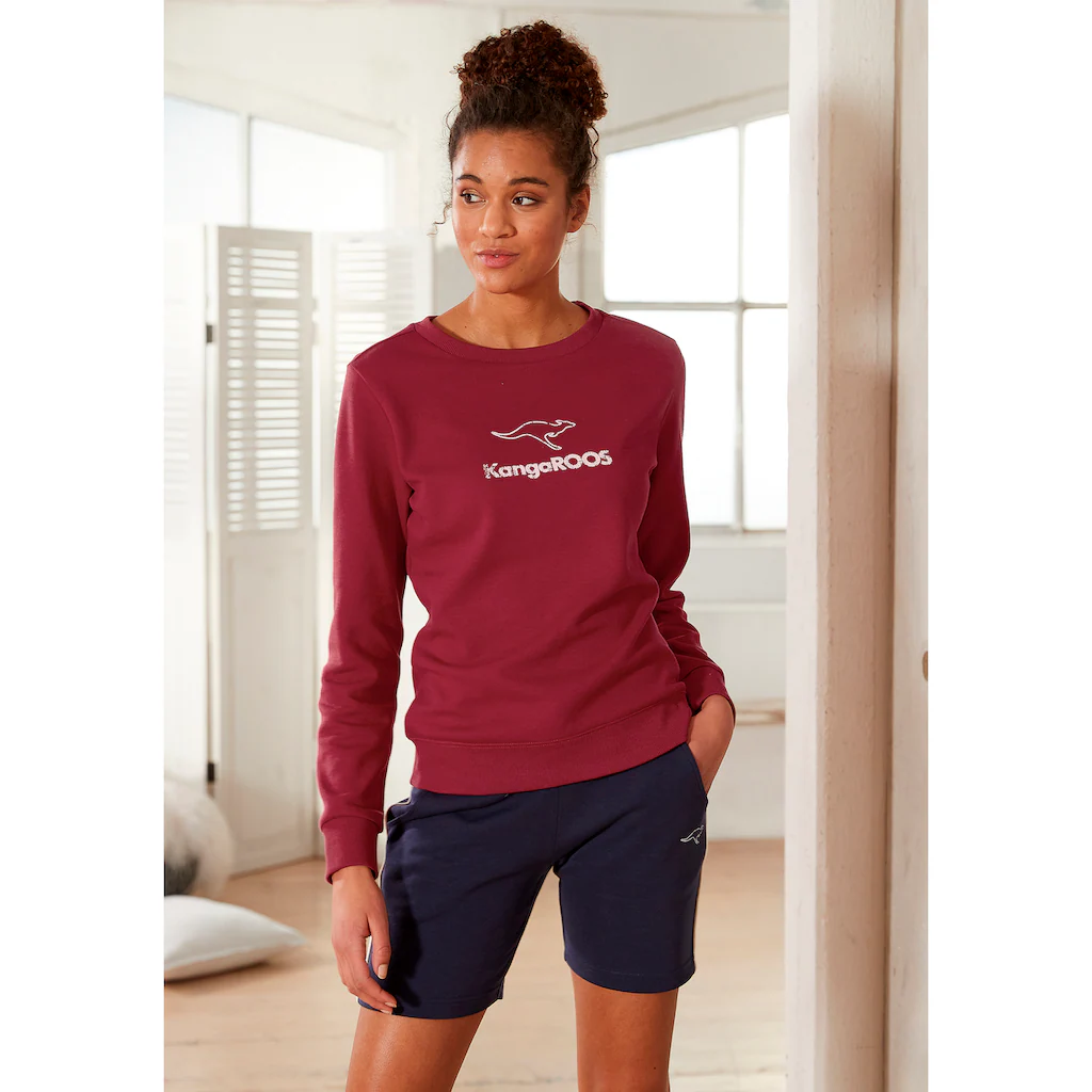 KangaROOS Sweatshirt Mit Kontrastfarbenem Logodruck Loungeanzug