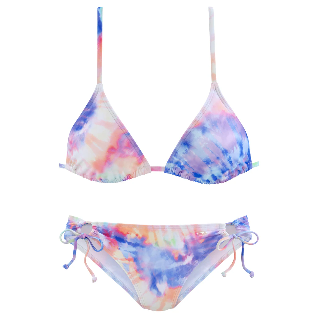KangaROOS Triangel-Bikini Bedruckt Herausnehmbare Softcups Verstellbare Gerade Träger ▷ Für