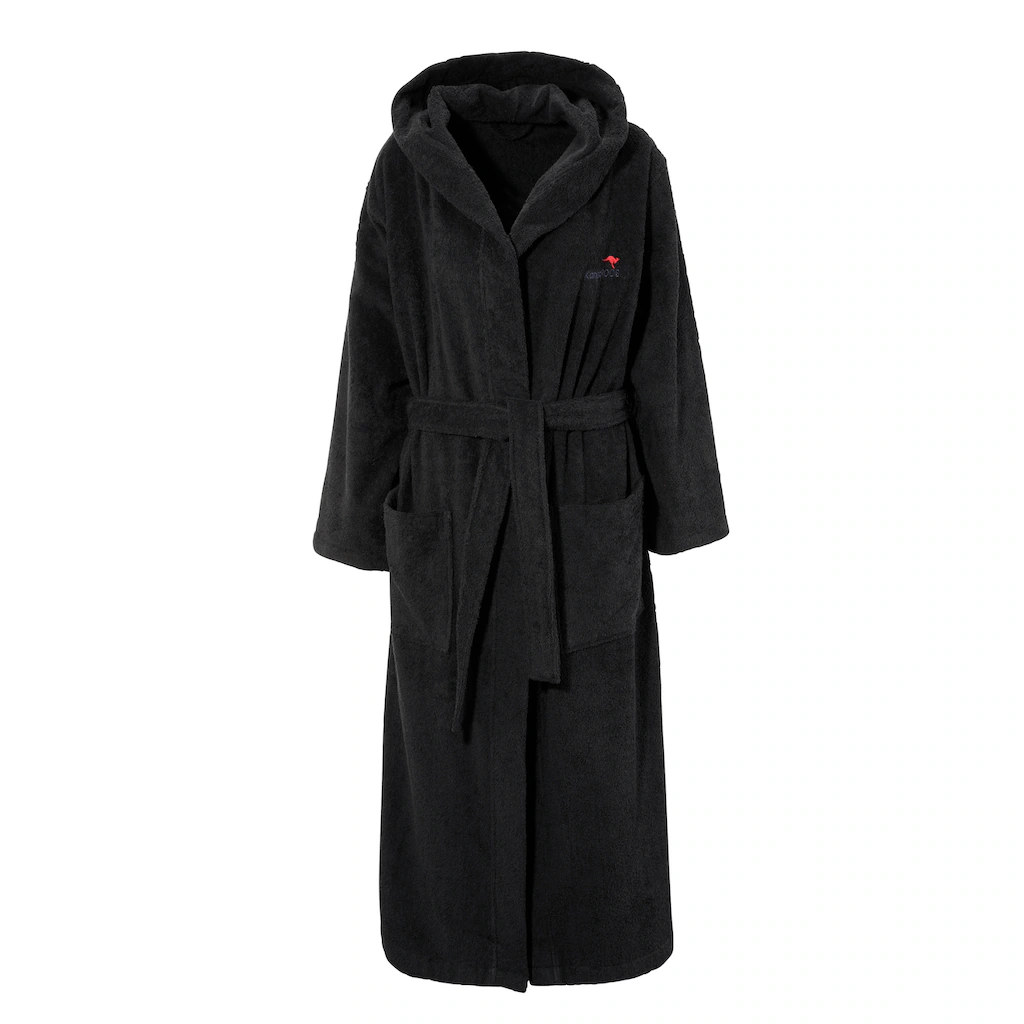 KangaROOS Unisex-Bademantel »Cassidy Für Damen & Herren Standardlänge & Überlänge« (1 St.) Mit Taschen Männer Und Frauen Baumwolle Reise Hotel Sauna S-3XL