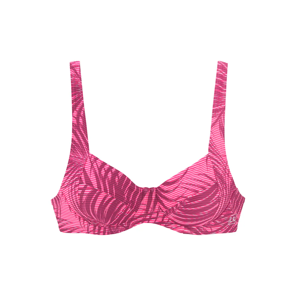LASCANA ACTIVE Bügel-Bikini-Top »Coal« Im Mustermix Aus Palmen Und Streifen ▷ Für
