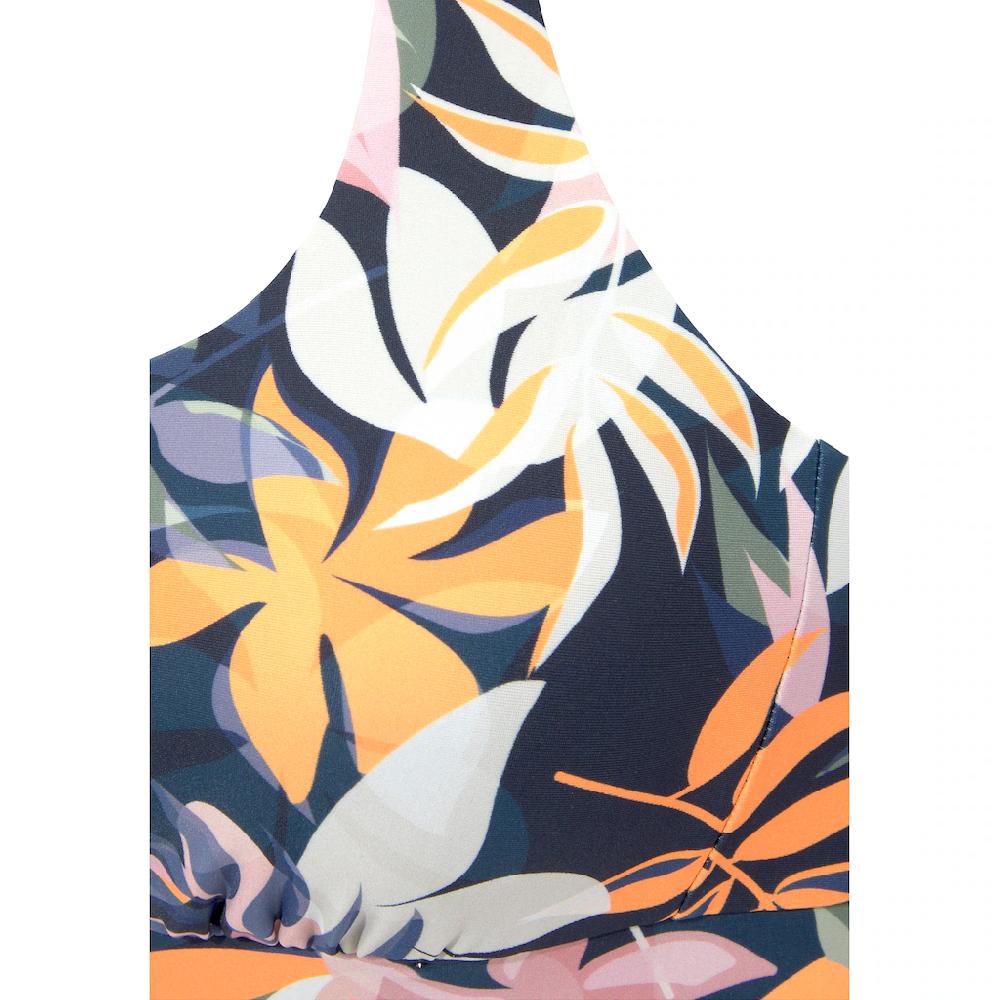 LASCANA ACTIVE Bustier-Bikini-Top »Wave« Mit Bunten Blättern Bedruckt