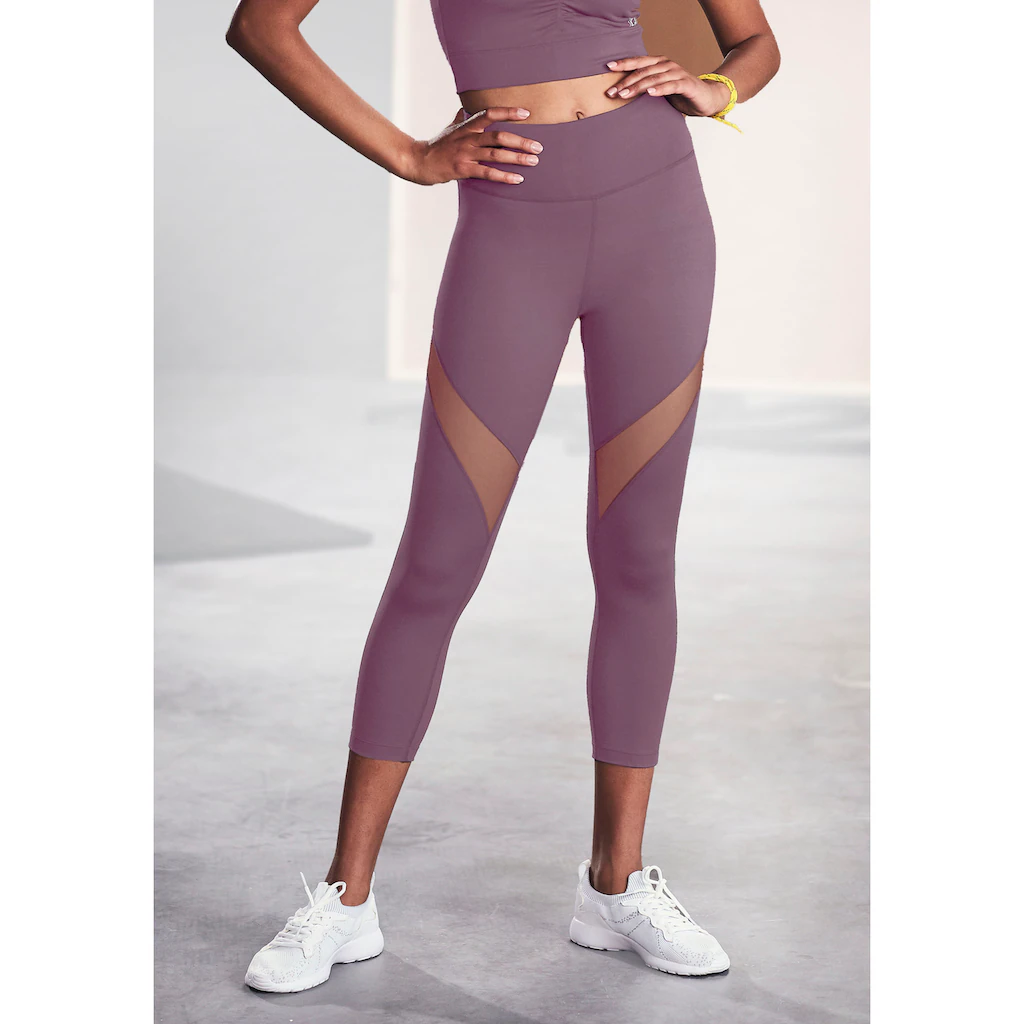 LASCANA ACTIVE Caprileggings mit kleiner Raffung Loungewear